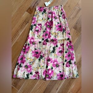 Abercrombie & Fitch Pink Floral Maxi Skirt